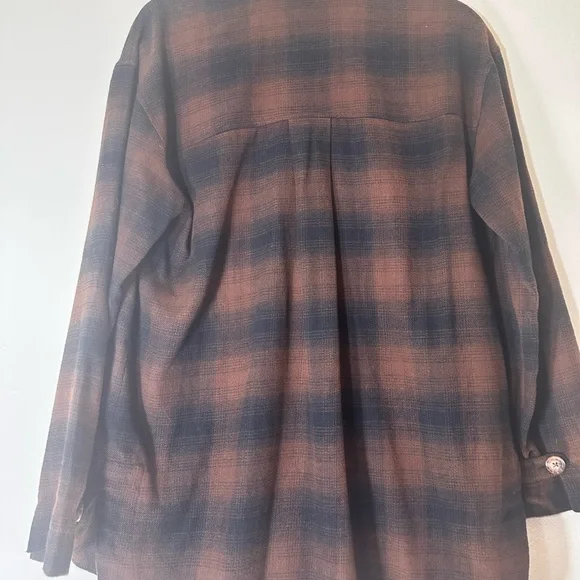 Madewell shirt jacket in Gelston shacket oversized plaid flannel size small - Picture 12 of 16